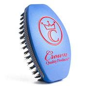 360 Sport Wave Brush Caesar 2.0 - Prime Blue - Poils durs flexibles - Brosse humide ou sèche - Poignées en caoutchouc antidérapantes - par Crown Quality Products