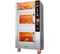 360° Sweet Pot Bobbin Four 10/20L Four à Patates Douces, 2200W/4800W Pizzas, Plage de température 50-250°C, Pour Pizzas, Rôtis, Four Patates Douces