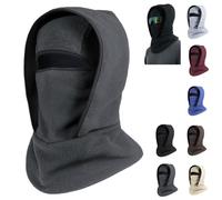 360° Windproof Cold One-Piece Pullover Cap,Outdoor Winter Warm Hat,Neckband Integrated Cycling Mask Sports Ski Head Cover (Dark Gray)