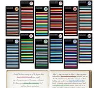 3600 Pcs Marque Page Adhesif, 5*0.4cm Signet Adhésif pour Indexation/Marquage, Marque Page Adhesif Colorée Est Facile à Coller et à Enlever, Onglet Adhésif Plastique pour Bureau/École/Maison (12 Kits)