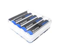 [3600mAh] Pack de 4 Piles pour Batterie supérieure Plate de 3.7v à Dessus Plat, Batterie Plate Rechargeable pour Lampe de Poche Appareil Photo, Lampe Frontale (IB-65O) (D)