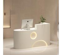 360Home caisse enregistreuse petit comptoir caisse enregistreuse comptoir de réception gauche beige 180cm