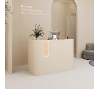 360Home magasin petit comptoir d'accueil caisse magasin comptoir d'accueil beige 140x60cm