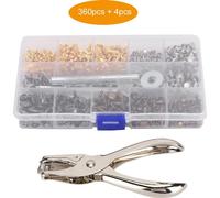 360pcs Double Cap Nietset 4pcs Tool Round Head Fastenel Leder Bastelzubehör