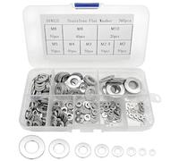 360PCS Rondelles pour Gonds de Porte, Rondelles Metal, Rondelle, avec Boîte Classée, 8 Tailles, Convient pour le Bricolage, la Restauration Automobile et la Restauration de Meubles(M2-M10).