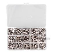 360pcs Set Vis Écrous Acier Inoxydable M3 M4 M5 avec Rondelles Plates et Ressorts - Antirouille, Antidérapant, Multi - Tailles pour Bricolage et Réparations Domestiques