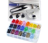 360pcs T5 Bouton Pressions en Plastique de 24 Couleurs avec Outils Pince en Métal Pour T3 T5 T8