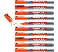 361 Marqueur Pour Tableaux Blancs-Orange-10 Stylos-Pointe Ronde 1 Mm-Feutre Effaçable-Pour Tableaux Blanc,Magnétique,Mémo Et Chevalet De Conférence-Sketchnotes