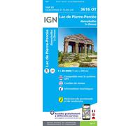 IGN Carte topographique 3616OT Lac de Pierre-Percée Abreschwiller Le Donon - Top 25