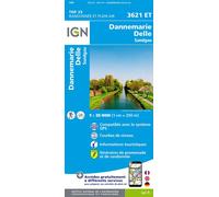 IGN - Carte topographique - 3621 ET Dannemarie Delle Sundgau - Top 25 - Taille unique