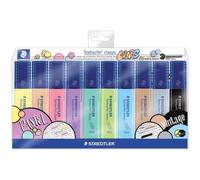 Staedtler 364 C marqueur 10 pièce(s) Pointe biseautée Noir, Marron, Bleu clair, Gris clair, Citron vert, Menthe, Pêche, Rose, Violet, Jaune G