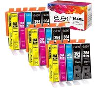 364 XL Cartouche d\encre EJET 15 Pack Compatible pour HP364364XL pour Deskjet 3070A 3520 Officejet 4620 4622 Photosmart 5510 5512