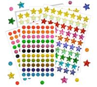 3640 Stickers Gommettes Autocollantes, 50 Feuilles Gommettes Enfants, Étoiles Pois Autocollants ColoréS, pour Stickers Scrapbooking Activité Manuelle RéCompense Photo Cadeau DIY
