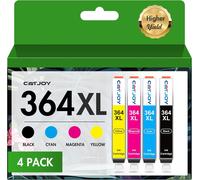 364XL Cartouches d'encre de rechange pour HP 364XL haut rendement compatibles avec Deskjet 3520 3521 3070A Photosmart 5510 5520 b110 5511 5515 5524 6510 6520 6512 7510 7520 Officejet 4 610 4 620