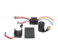 3650 4300KV Brushless Motor, 60A ESC Program Card with Heat Sink Set, Performance RC Motor ESC Combo for 110/ Scale RC Car, with Overheat