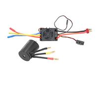 3650 Étanche Brushless Moteur ESC Ensemble 3100KV 60A Haute Performance RC Pièces de Voiture pour 1/10 Échelle Hors Route Véhicules Noir Métal Plastique 50mm x 35mm x 34mm