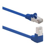 366111 Câble réseau Cat.6 angle 90 degrés 0,25 m - bleu - 1 pièce - Câble patch Cat6 (SFTP PIMF) 1000 Mbit/s Connecteur Rj 45-1 x 0,25 m mètre bleu