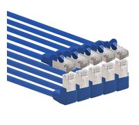 366134 Câble Réseau Cat.6 Angle 90 Degrés 0,5 M - Bleu - Paquet De 5 Câble Patch Cat6 (Sftp Pimf) 1000 Mbit/S Connecteur Rj 45-5 X 0,5 M Mètres Bleu[CAB9164018]