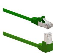 366161 Câble réseau Cat.6 angle 90 degrés 1m - vert - 1 pièce - Câble patch Cat6 (SFTP PIMF) 1000Mbit/s Connecteur Rj 45-1 x 1m mètre vert