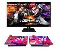 【36700 jeux en 1】 Boîte de Pandore 3D WiFi séparée, console de jeu d'arcade classique 2 en 1, 2 joysticks, prise en charge de la 3D, 1280 x 720 Full HD, recherche/enregistrement/masquage/pause jeu