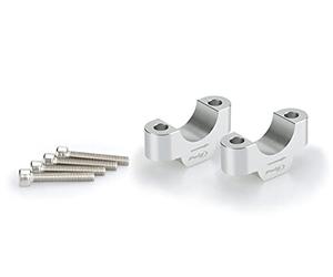3671var - rehausseurs de support de guidon h.20mm universal COULEUR ARGENT DIAMÈTRE 32MM