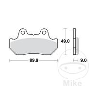 TRW MCB544 Organic Allround Kit de Plaquettes de Frein pour Honda GL Essieu Avantet Autres Motos