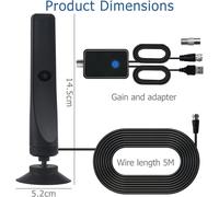 36DBI 6000 Miles antenne de télévision numérique intérieure HDTV amplificateur de Signal amplifié 4K HD 1080P 4K 8K avec amplificateur de Signal - Type 36DBI-with Signal Bo