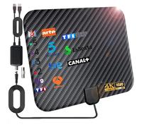 36DBI Antenne TV Intérieur Puissante, 200 km d'autonomie Antenne TNT Intérieure avec Signal Amplificateur Booster pour TNC/VHF/UHF/M/FME, Soutenir TV HD