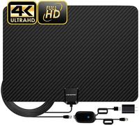 36Dbi Antenne Tv Intérieur Puissante,200 Km D'Autonomie Antenne Tnt Intérieure Avec Signal Amplificateur Booster Pour Tnc/Vhf/Uhf/M/Fme,Soutenir Tv Hd