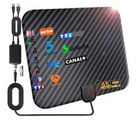 36Dbi Antenne Tv Intérieur Puissante, 200 Km D'Autonomie Antenne Tnt Intérieure Avec Signal Amplificateur Booster Pour Tnc/Vhf/Uhf