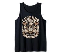 36e Anniversaire Legends sont nés en 1990 Biker Motorcycle Débardeur