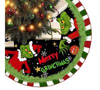 36inch（91cm）-Jupe de sapin festive « Joyeux Noël » de 91 cm, grand tapis décoratif pour fêtes de fin d'année, décorations