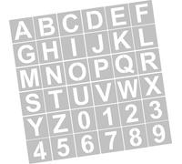 36pcs 4 Inch Letter and Number Stencils Reusable Washable Alphabet Stencils Environment-friendly PET Art Craft Templates for Painting On Wood Fabric Wall Door Decor Home Sign
