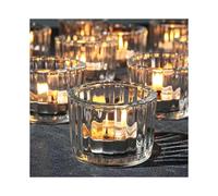 36pcs Clear Tealight Candle Holder, 2.2'' x 1.5'' Glass Votive Candle Holders Small Candle Holders Bulk for Wedding Table Centerpiece