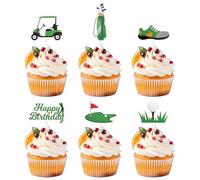 36pcs Décorations de Cupcakes de Golf, Trophées Balles de Golf Chaussures Chariots Sacs Pics à Cupcakes sur Le Thème du Sport Fournitures d'Anniversaire pour Les Fêtes d'Anniversaire