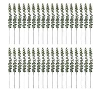 36pcs eucalyptus tiges réalistes eucalyptus vert artificiel feuilles tiges 14,1 dans la fausse eucalyptus pour le bouquet de mariage décoration intérieure