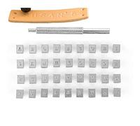 36pcs Métal Estampage Lettres, Poinçon en Cuir Craftool pour l'Impression de l'Artisanat, Acier Allié Durable, pour Professionnels et Amateurs (3mm)