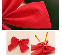 36Pcs/Set Christmas Bows Mini Decorative Bows Ribbon Bows Decoration