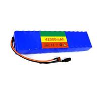 36V 42AH 10S3P Batterie Lithium pour Scooter Et Vélo Électrique Batterie Remplaçable avec 42V 2A Chargeur Batterie Haute Puissance Matériau PVC Étanche pour 150W-500W Moteurs XT90