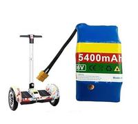 36V 5.4Ah 10S2P Batterie lithium-ion rechargeable Boîtier en PVC étanche Longue autonomie Convient aux trottinettes et draisiennes électriques 36V 5.4Ah,XT60