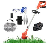 36V Coupe-Bordures sans Fil - Coupe-Herbe De Jardin avec Tige Télescopique + 2 Batterie - Tondeuse à Gazon à Réduction De Bruit 228