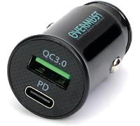 36W Car Charger USB PD3.0 and QC 3.0 Ports Compatible with iPhone 14, 13, 12 Pro Max, Samsung, Huawei, iPad, MacBook, AirPods Ultra Compact Maximum Security, Black