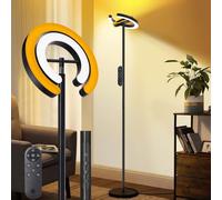 36W LED Lampadaire, Super Lumineux Lampadaire sur Pied Salon avec Double Anneau Rotatif 312°, 1900K-6500K Dimmable, Télécommande et Contrôle Tactile, Lampadaire Haut pour Chambre et Burea