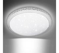 36W Plafonnier Led, Plafonnier Salle De Bain 6500K, Lampe LED Chambre, Luminaire Blanche, Plafonnier Rond Pour Chambre à Coucher Salle De Bain Salon Cuisine Bureau