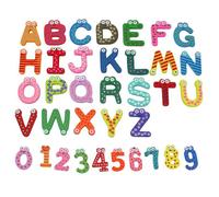 36x Aimant Chiffre Lettre Enfants Réfrigérateur Apprentissage Magnétique Jouet
