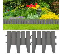 36x Bordures de Pelouse Anthracite 10 m PP Gazon Parterre Extérieur vidaXL