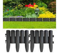 36x Bordures de Pelouse Anthracite 10 m PP Gazon Parterre Extérieur vidaXL