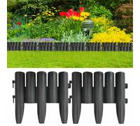 36x Bordures de Pelouse Anthracite 10 m PP Gazon Parterre Extérieur vidaXL