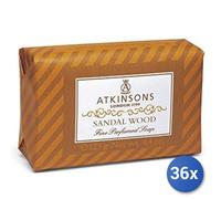 Atkinsons Lot de 6 savons en bois de santal, 125 g.