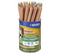 36x LYRA 3933365 Crayons de couleur géants 4-Color naturel dans un carquois